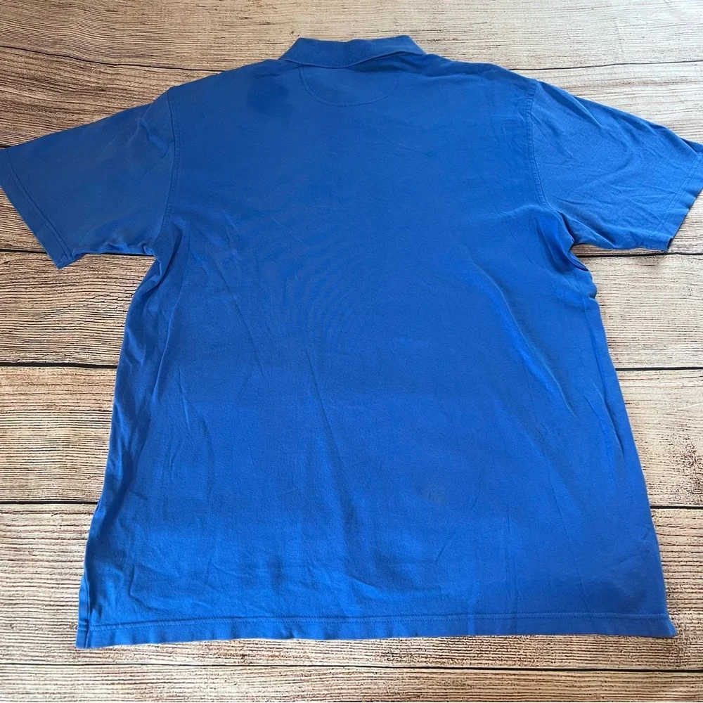Alan Flusser Golf Performance Polo Blue‎ Collared Short Sleeve Men’s Size XL